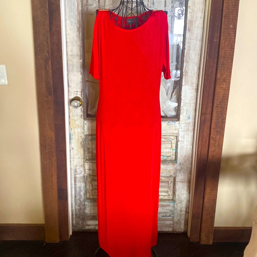Chico Travelers size 2 tea length orange dress